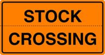 Stock Crossing Sign - Hinged